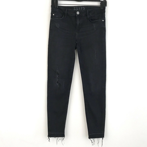 Zara Denim - Zara Womens Stretchy Black Ankle Black Jeans